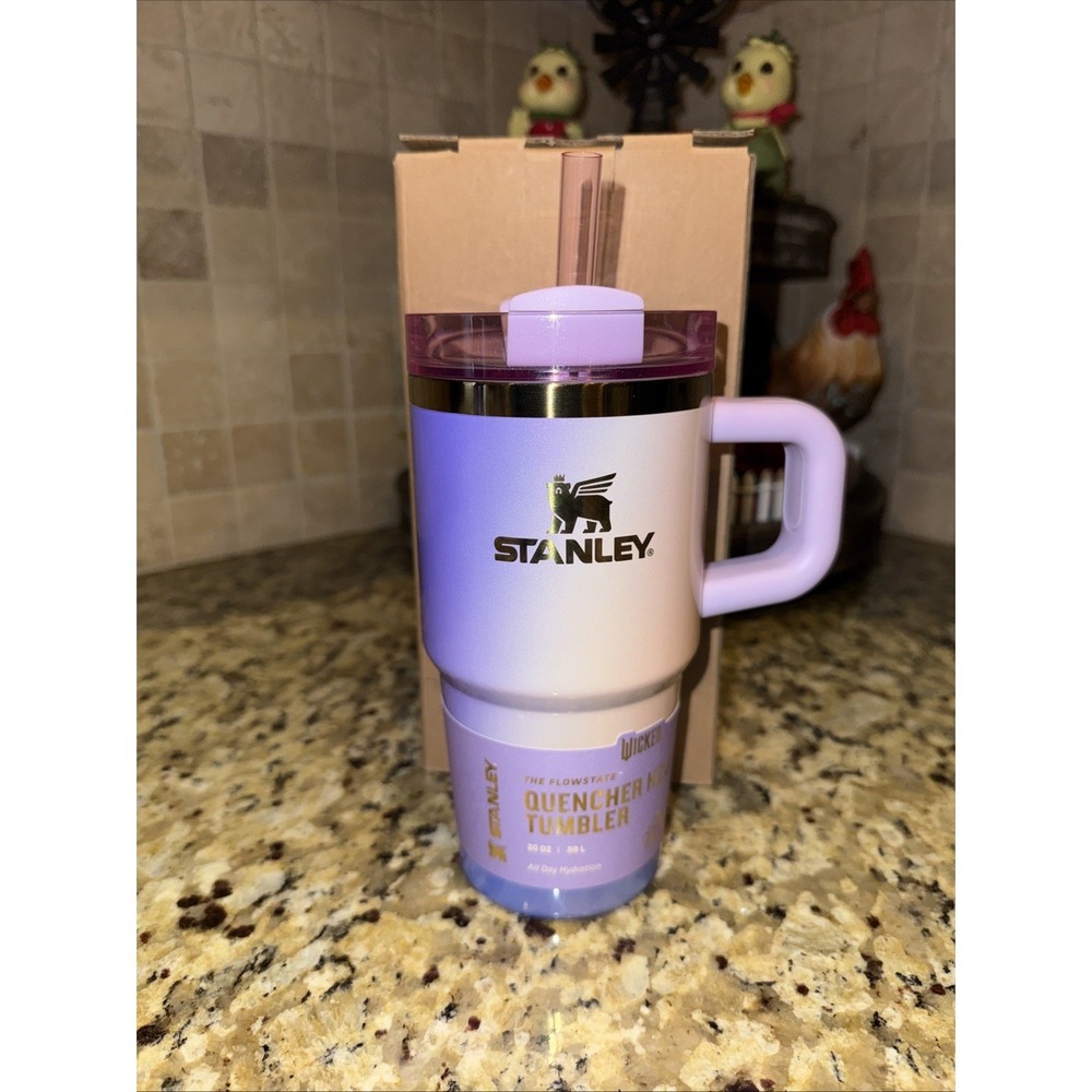 Stanley x Wicked For Good 20oz FlowState Quencher Tumbler Glinda New in‎ Box